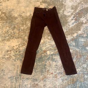 Calvin Klein cranberry colored jeans